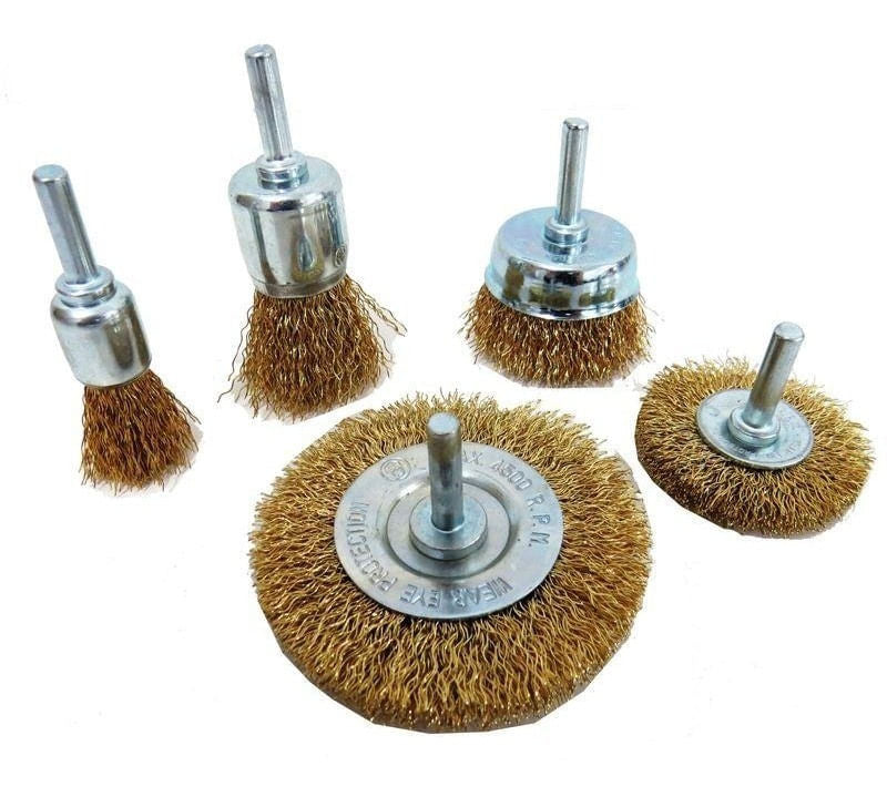 Kit Escova de Aço Latonado com 5 Peças BRASFORT F7270