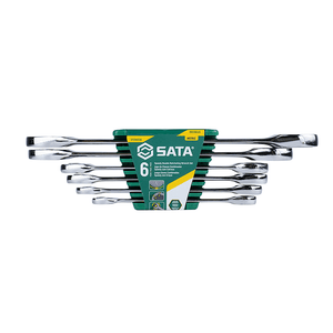 Jogo de Chaves Combinadas com Catraca SATA Speedy 8 a 19 mm 6 Peças ST09033G - ROGA Ferramentas