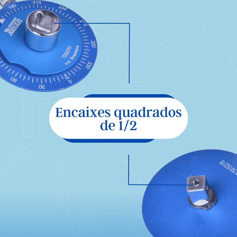 Transferidor de Grau Angular 1/2 Pol RAVEN R100070 - ROGA Ferramentas